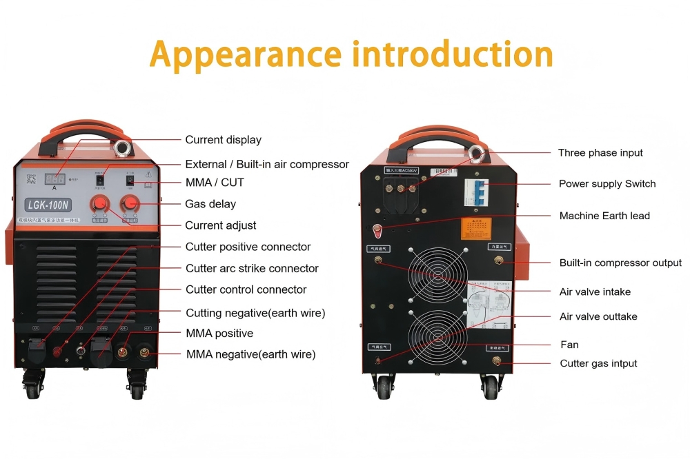 Built-in Pump Precision Air Plasma Cutter LGK-80NK/100N/130Y