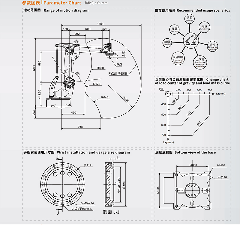 DS1012B-140 Industrial Loading Robot 6-Axis CNC Machine Tending & Aut